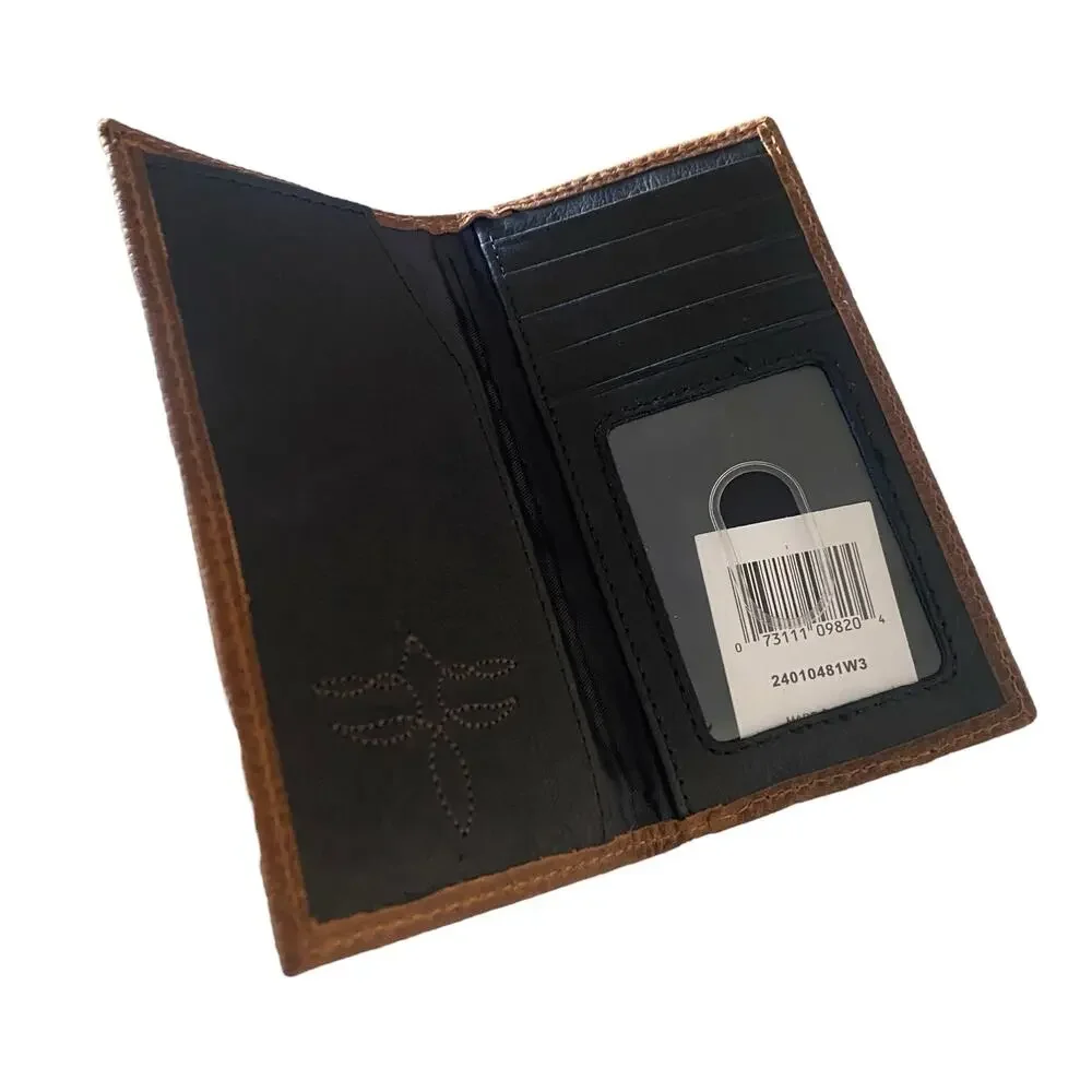 NWT Justin Jr. Rodeo Wallet Genuine Leather And Suede RFID (24010481W3) Studded